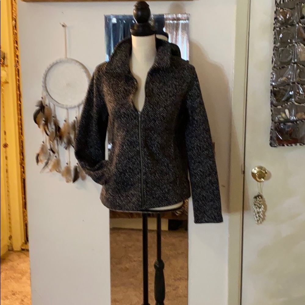 💐💐Lands end  tweed black/ white  jacket